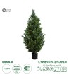 GloboStar® Artificial Garden CYPRESSUS LEYLANDII 20154 Τεχνητό Διακοσμητικό Φυτό Κυπαρίσσι Λέιλαντ Υ120cm